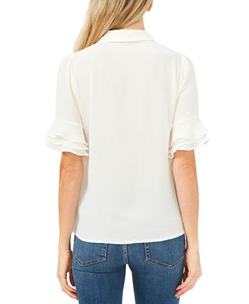 Ruffle-Sleeve Shirt CeCe Ruffle-Sleeve Shirt -CeCe cloth-shop