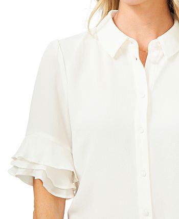 Ruffle-Sleeve Shirt CeCe Ruffle-Sleeve Shirt -CeCe cloth-shop