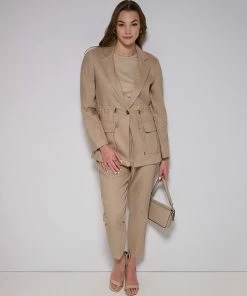 Calvin Klein Women's Cropped Linen Pants