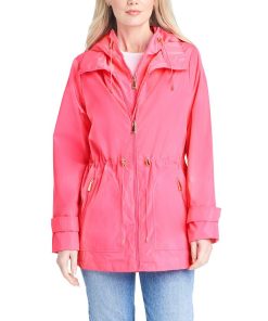 Kate Spade New York Women's Short Anorak With Hooded Bib Jacket