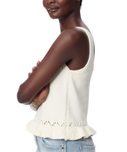 Sam Edelman Women's Inez Square-Neck Pointelle Tank Top -CeCe cloth-shop 23911679 fpx