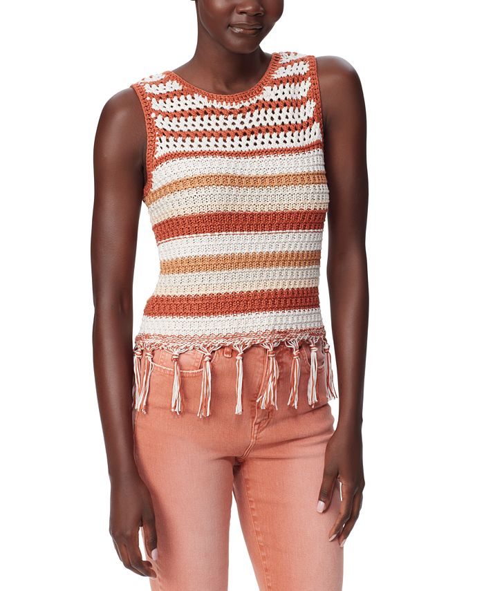Women's Fynn Crochet Sleeveless Tank Top Sam Edelman Women's Fynn Crochet Sleeveless Tank Top -CeCe cloth-shop