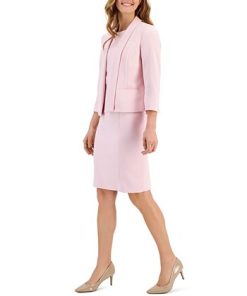 Kasper Women's 3/4-Sleeve Shawl-Collar Open Jacket -CeCe cloth-shop 23942818 fpx