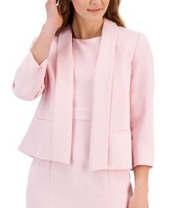 Kasper Women's 3/4-Sleeve Shawl-Collar Open Jacket -CeCe cloth-shop 23942819 fpx
