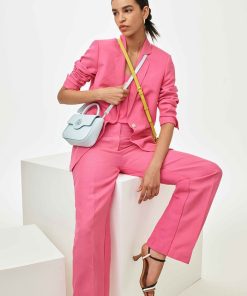 Anne Klein Women's Linen-Blend One-Button Blazer -CeCe cloth-shop 24057441 fpx