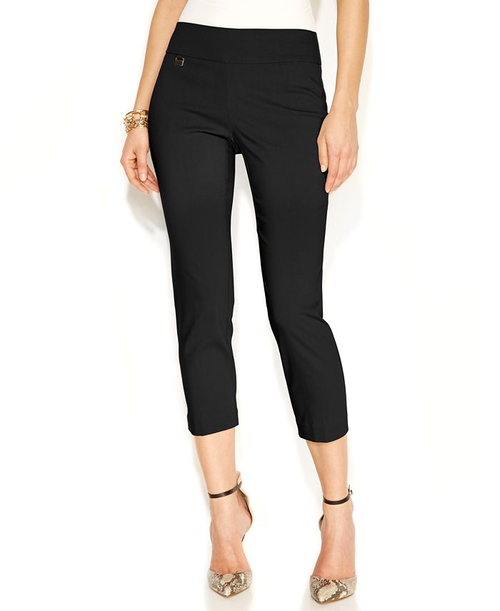 Alfani Women's Essential Pull-On Capri With Tummy-Control, Created For Macy's 1 Alfani Women's Essential Pull-On Capri With Tummy-Control, Created For Macy's