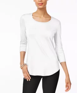 JM Collection 3/4-Sleeve Solid Tunic Top, Created For Macy's 3 JM Collection 3/4-Sleeve Solid Tunic Top, Created For Macy's -CeCe cloth-shop 8558164 fpx