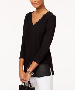 Michael Kors Women's Layered-Look Tunic Top, Regular & Petite Sizes