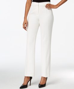 Kasper Straight-Leg Modern Crepe Dress Pants