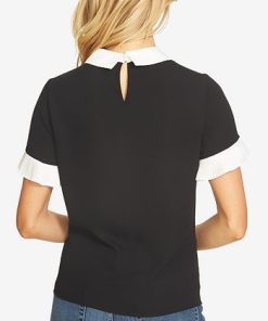 CeCe Olorblocked Collared Blouse -CeCe cloth-shop 9299500 fpx