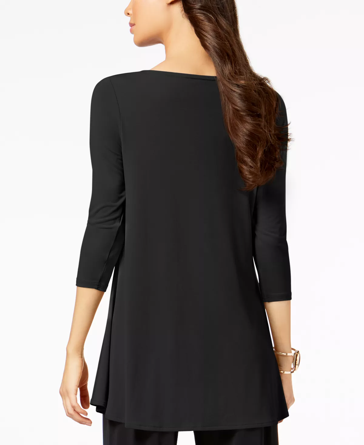 Alfani Women's 3/4 Sleeve High-Low Tunic, Created For Macy's 3 Alfani Women's 3/4 Sleeve High-Low Tunic, Created For Macy's - Image 3