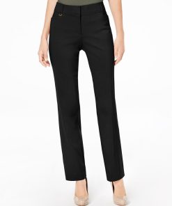 JM Collection Regular And Short Length Curvy-Fit Straight-Leg Pants, Created For Macy's